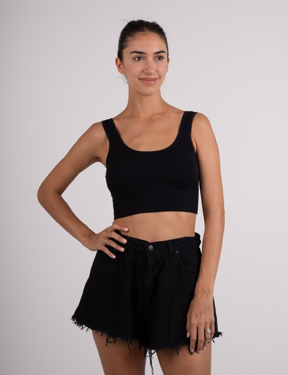 Crop Top Μαύρο